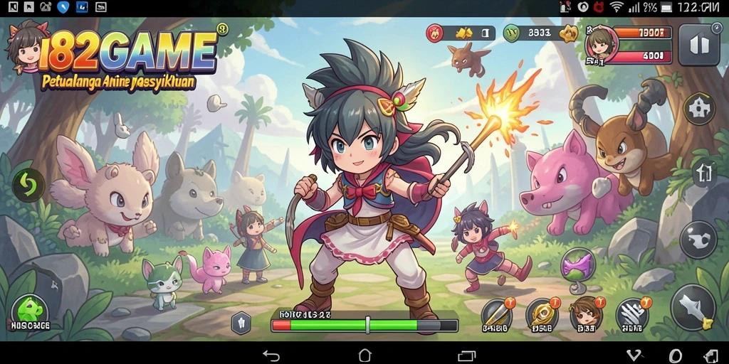 Tampilan gameplay 182GAME yang menarik dan penuh warna.