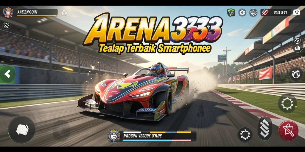 Tampilan menarik dari gameplay balap yang mendebarkan di ARENA333.