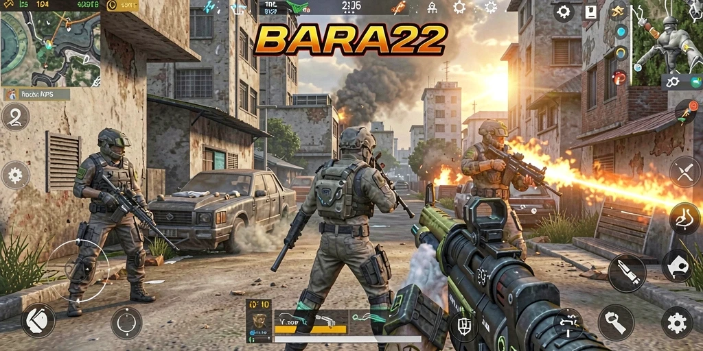 Tangkap momen penuh aksi dalam gameplay BARA22 yang mendebarkan.