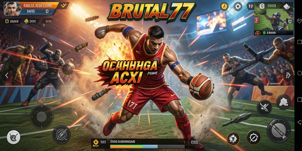 Tampilan gameplay seru dari BRUTAL77 yang memikat.