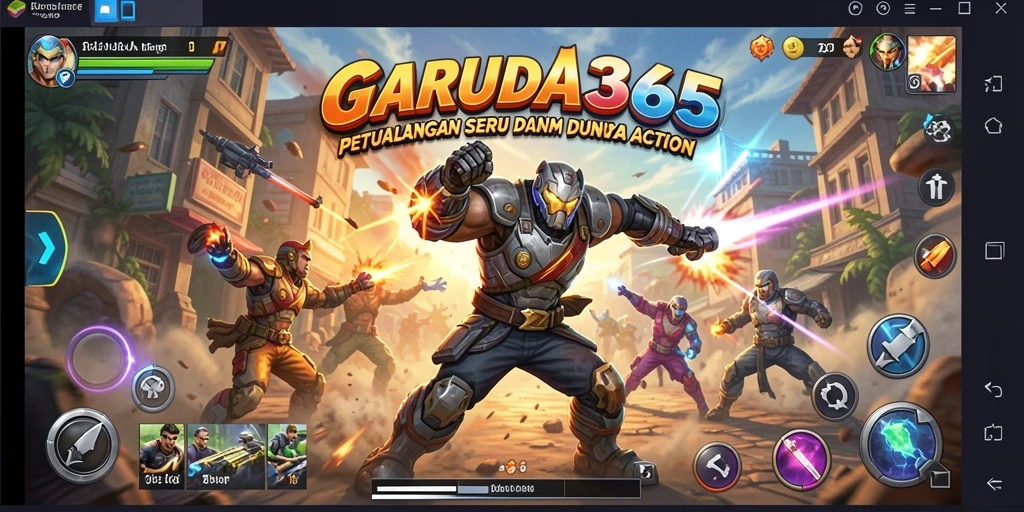Screenshot menunjukkan pemain dalam aksi menegangkan di GARUDA365.