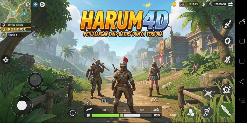 Tampilan gameplay yang menarik dalam dunia terbuka HARUM4D.