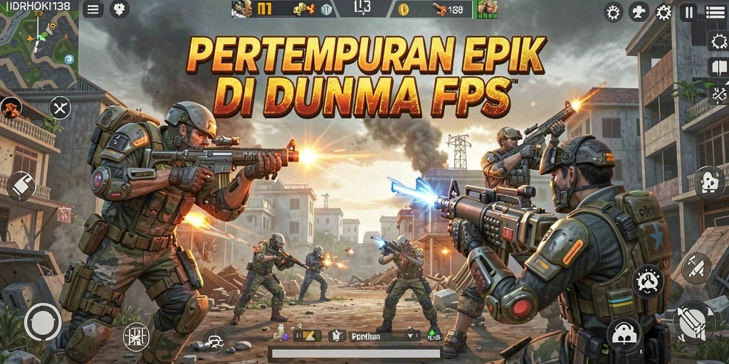 Tangkapan layar gameplay <strong>IDRHOKI138</strong> menunjukkan aksi tembak-menembak yang mendebarkan.