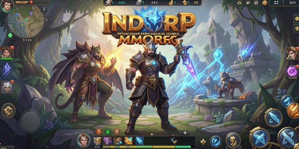 Gameplay seru INDORP yang menampilkan pertarungan seru di dunia MMORPG.