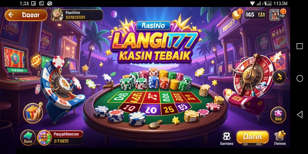 Gambaran menarik dari gameplay Kasino di LANGIT77.