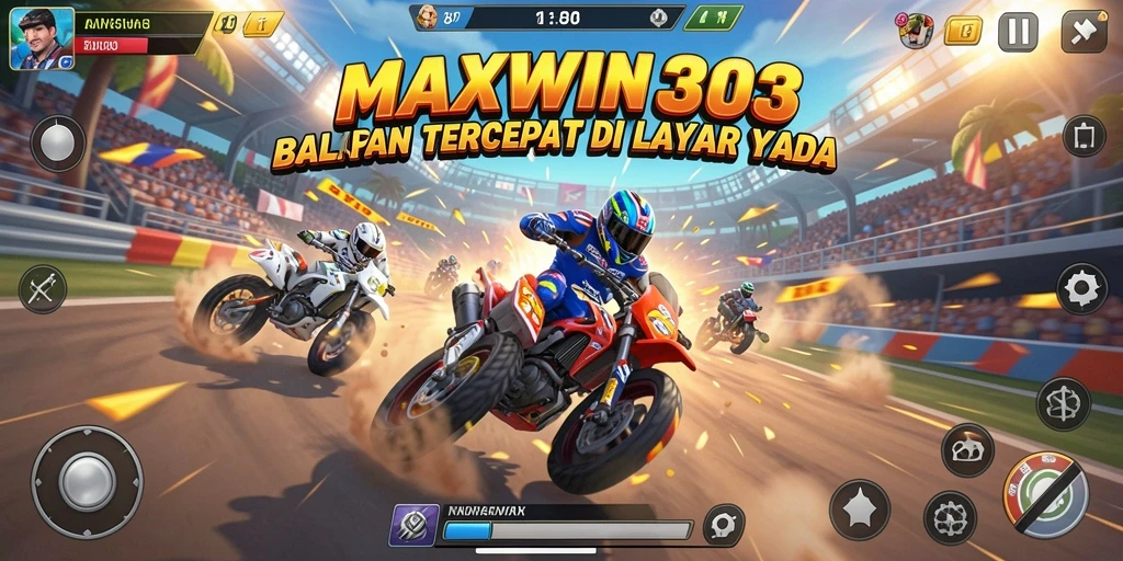 Gameplay seru dan menegangkan dalam MAXWIN303 dengan trek balap yang menantang.