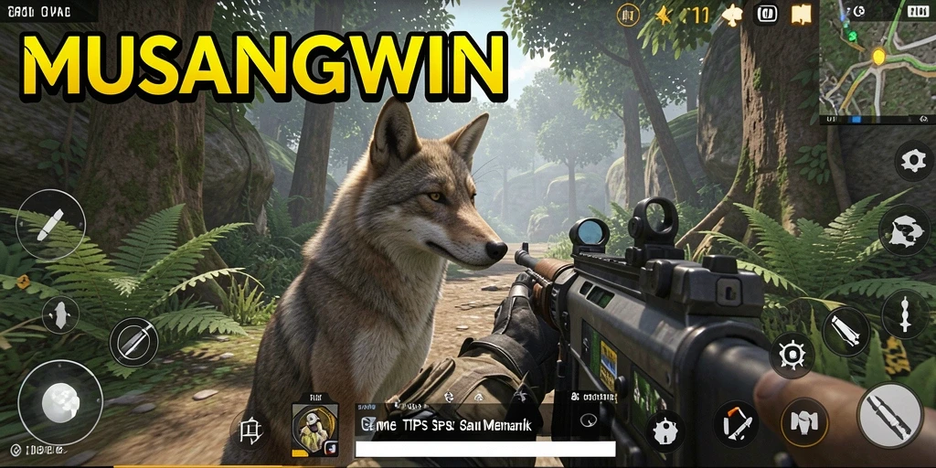 Screenshot menunjukkan aksi seru dalam game TPS MUSANGWIN.