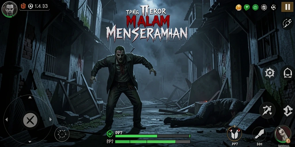 Gameplay menegangkan PP7 dengan suasana horror yang mencekam.