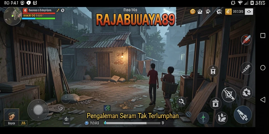 Screenshot menegangkan dari gameplay RAJABUAYA89 yang menyeramkan.