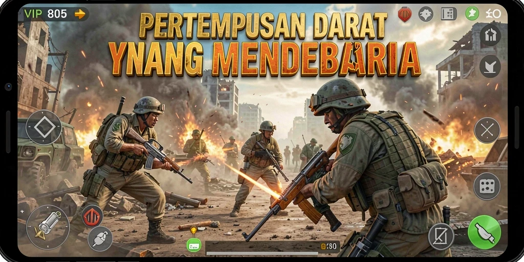 Tampilan gameplay VIP805 yang menegangkan dan seru.